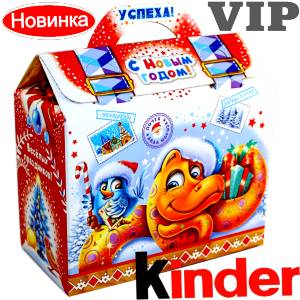 Сладкий подарок на Новый Год в жестяной упаковке весом 1200 грамм по цене 1762 руб в Заволжье