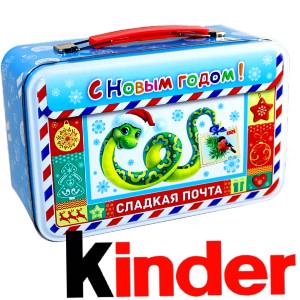 Сладкий подарок на Новый Год в картонной упаковке весом 430 грамм по цене 2136 руб в Заволжье