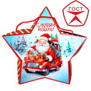 Детский подарок на Новый Год в жестяной упаковке весом 950 грамм по цене 1182 руб в Заволжье